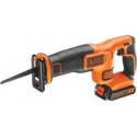 BLACK+DECKER 18V Lithium Ion accu reciprozaag met 2.5Ah accu en 1A lader, zaagslaglengte: 22mm BDCR18E1-QW