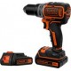 BLACK+DECKER Brushless schroef-/boormachine - 18V - incl. 2 accu's, lader en koffer BL186K1B2-QW