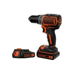 BLACK+DECKER Brushless schroef-/boormachine - 18V - incl. 2 accu's, lader en koffer BL186K1B2-QW