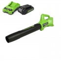 GREENWORKS 24 Volt Accu Bladblazer met 2Ah accu en lader G24ABK2