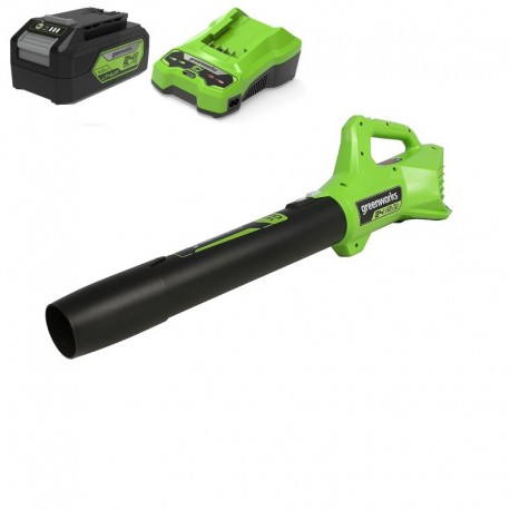 GREENWORKS 24 Volt Accu Bladblazer inclusief 4 Ah accu en lader G24ABK4