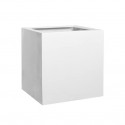 POTTERYPOTS Plantenpot Block L, Glossy White - L:50 x W:50 x H:50 E1003-50-W