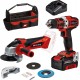 EINHELL TE-TK 18/2 li kit 18 v/4.0 ah, (accu boor-/schroefmachine / accu haakse slijper), 1 accu, power x-ch 4257240