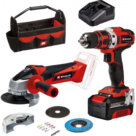 EINHELL TE-TK 18/2 li kit 18 v/4.0 ah, (accu boor-/schroefmachine / accu haakse slijper), 1 accu, power x-ch 4257240