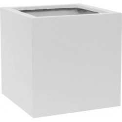 POTTERYPOTS Plantenpot Block M, Matte White - L:40 x W:40 x H:40 E1003-40-MW