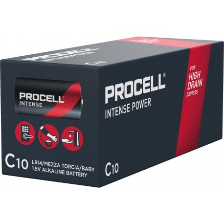 PROCELL Intense Alkaline batterij 1,5V LR14 C  10 stuks BDPILR14