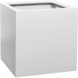 POTTERYPOTS Plantenpot Block L, Matte White - L:50 x W:50 x H:50 E1003-50-MW