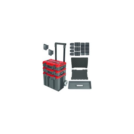 EINHELL Systeemkoffer e-case tower - 1x e-case s met foam-binnenzijde - 1x e-case s met kunststof vakverdeler 4540015