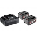 METABO Basis-set: accu-packs + lader basisset 18 v: 2 x 4.0 ah, lader asc 55 685050000