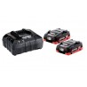 METABO Basis-set: accu-packs + lader basisset 18 v: 2 x lihd 4.0 ah, asc 55 685163000