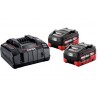 METABO Basis-set: accu-packs + lader basisset 18 v: 2 x lihd 5.5 ah, lader asc 145 685122000