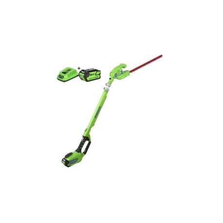 GREENWORKS 40 Volt Accu Heggenschaar Langbereik met 4 Ah accu en lader G40PH51K4